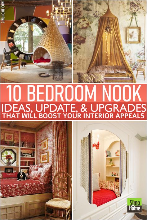 Small Nook Ideas Bedroom Closet, Built In Bed Nook, Reading Nook Bed, Bed Nook Diy, Diy Bed Nook, Nook In Bedroom Ideas, Nook Bedroom Ideas, Enclosed Bed Sleeping Nook, Cozy Bed Nook