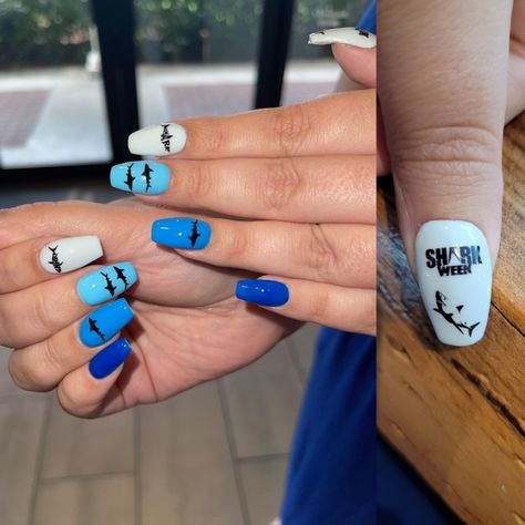 2023 Shark Nail Art, Pink Tip Nails, Short Gel Nails, Cute Simple Nails, Fancy Nails Designs, Nails Today, Summery Nails, Short Square Acrylic Nails, Cute Gel Nails