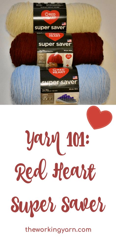 Yarn 101: Red Heart Super Saver Red Heart Super Saver Patterns Crochet, Red Heart Yarn Free Patterns, Red Heart Yarn Colors, Red Heart Super Saver Yarn, Tunisian Crochet Patterns, Medium Weight Yarn, Super Saver, Crochet Videos Tutorials, Red Heart Yarn