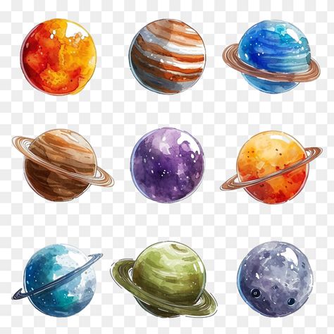 Set of Planets Clipart Beaver Clipart, Wave Clipart, Woodland Party Theme, Colorful Donuts, Super Mario Party, Pink Cheeks, Girl With Brown Hair, Website Designs