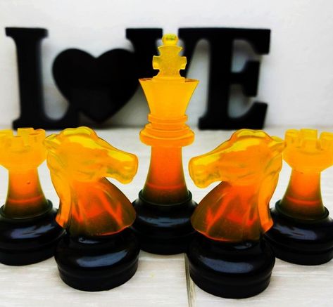 Unique chess set with chess board | Size of King 7cm | Custom chess sets | 2 chessboard sizes (27*27cm or 31*31cm) | Chess pieces only by RanksAndFilesStore on Etsy Chess Set Unique, Chess Board Game, Marble Board, Wooden Chess Board, Chess Sets, Diy Resin Art, Wooden Chess, Diy Resin Crafts, Chess Pieces