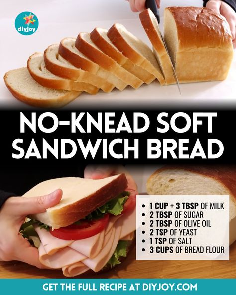 Soft Sandwich Bread Recipe, Soft Sandwich Bread, Sandwich Bread Recipe, Bread From Scratch, Diy Joy, Soft Bread, Sandwich Bread Recipes, Love Country, Baking Basics