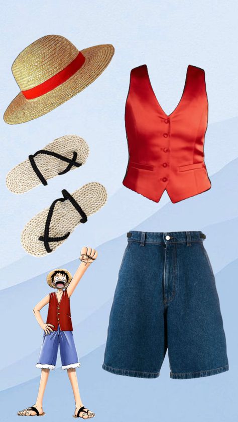 luffy one piece costume Luffy Costume, One Piece Costume, Luffy Cosplay, One Piece Luffy, Monkey D Luffy, One Piece, Design