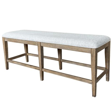 Parker House Sundance DSUN#1226-SS Transitional Upholstered Counter-Height Bench | Simply Home by Lindy's | Uph - Benches Counter Bench, Farmhouse Dining Benches, Counter Height Bench, Sandstone Color, Casual Furniture, Dining Set With Bench, Parker House, Counter Height Dining Sets, Dining Benches