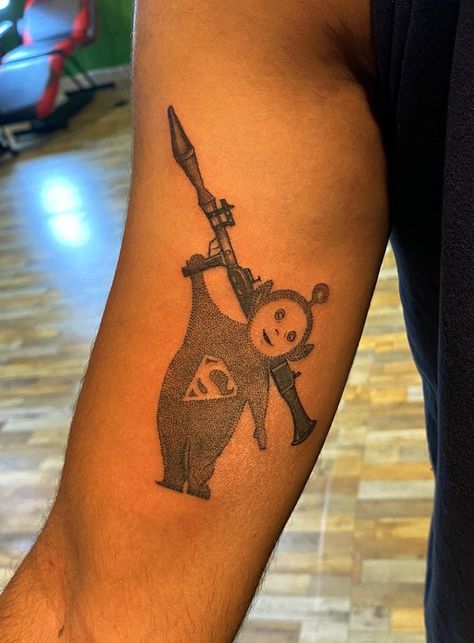 Teletubby Tattoo, Teletubbies Tattoo, Dreamcatcher Tattoo, Tattoo Art, Tatting, Dream Catcher, Art Tattoo, Tattoo Ideas, Tattoos