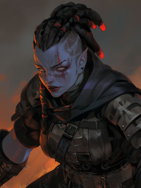 Duergar Stone Guard (gray dwarf) of Gracklstugh (Out of the Abyss) Shadow Run Character Art, Duergar Female, Duergar Character Art, Goliath Dnd Woman, Duergar Dnd, Female Goliath Dnd, Dnd Guard, Dnd Goliath, D D Races