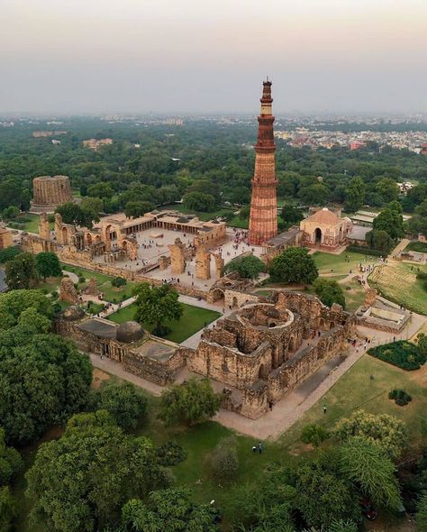 Famous Places In India 🇮🇳’s Instagram profile post: “The Qutb Minar, also spelled as #QutubMinar is a minaret and "victory tower" that forms part of the #QutbComplex, a #UNESCO…” Famous Places In India, Qutab Minar, Qutb Minar, Qutub Minar, Ancient Indian Architecture, History Of India, Visit India, Famous Buildings, India Tour