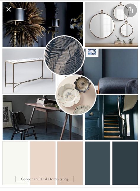 Hague Blue Bedroom Ideas, Hague Blue Living Room Color Schemes, Farrow And Ball Hague Blue Bedroom, Hague Blue Colour Scheme, Blue Interior Moodboard, Taupe And Blue Living Room, Furniture Colour Combination, Farrow And Ball Bedroom Color Schemes, Hague Blue Bedroom