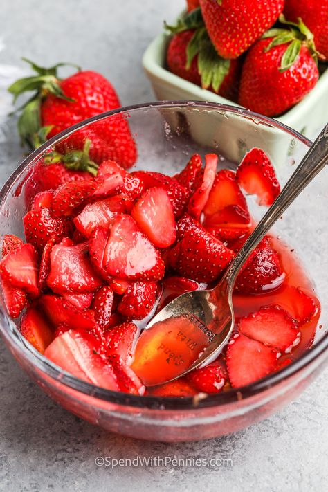 Macerated Strawberries, Chicken Tacos Crockpot, French Toast Sticks, Homemade Vanilla Ice Cream, Pork Stir Fry, Spend With Pennies, Easy Banana Bread Recipe, Fruit Salsa, Kinds Of Desserts