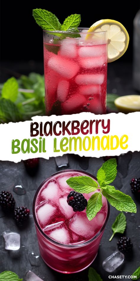 Basil Drinks Nonalcoholic, Blackberry Lemonade Recipe, Blackberry Lemonade, Mod Pizza Blackberry Lemonade Recipe, Blackberry Basil Cocktail, Blackberry Basil Lemonade, Blackberry Lemonade Margarita, Blackberry Lemonade Moscato Punch, Blackberry Whiskey Lemonade