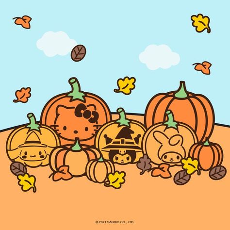 Check out the link to download our pumpkin carving stencils! 🎃 Sanrio Pumpkin Carving, Sanrio Pumpkin, Hello Kitty Halloween Wallpaper, Hello Kitty Pumpkin, Kitty Items, Halloween Cats, Hello Kitty Themes, Pumpkin Carvings Stencils, Hello Kitty Backgrounds