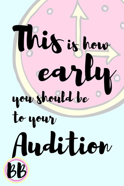 How early should you be to your audition, how much time should I give myself to get to an audition, how to schedule and audition, why should I be early, how to be early, acting tips and advice, actor and actress tips and advice, acting preparation, audition preparation, audition tips and advice, callback tips and advice, how early should I be to my callback, what to do if you get an audition, musical theater, theatre, tv and film, plays, performing tips and advice Actress Tips, Audition Tips, Theater Types, Actor And Actress, Acting Tips, Musical Theater, Tips And Advice, Musical Theatre, Different Types