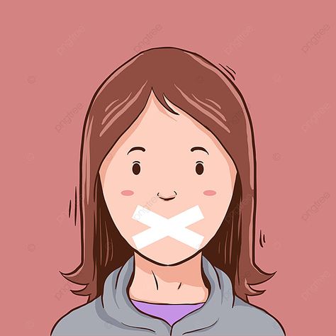 Vector Face, Tape Face, Quiet Person, Vector Girl, Human Vector, Person Icon, Cute Vector, Orange Background, Free Hd Wallpapers