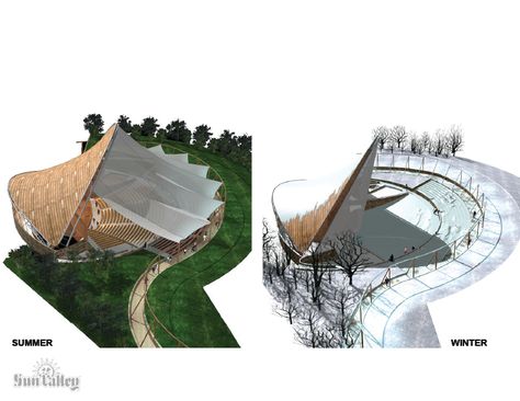 1251992086-summer-winter Solar Panel Pavilion, Pavilion Design Architecture, Circular Pavilion, Amphitheater Architecture, Music Pavilion, India Architecture, Outdoor Stage, Studio 17, Urban Housing