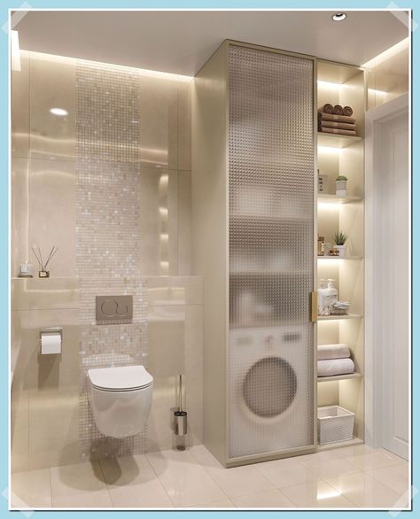 Modern Wall Niche, Ideas For Small Home, Wall Niches, Elegant Bathroom Design, Bilik Air, Bathroom Model, Space Saving Ideas, Bathroom Decor Luxury, Washroom Design