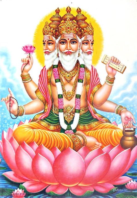 Here Is The Reason Why Hindu Gods Have Multiple Arms and Heads Arte Ganesha, Lord Brahma, Hindu Gods And Goddesses, Creator Of The Universe, Horror Books, Hindu Mythology, God Goddess, Gods Goddesses, God Pictures