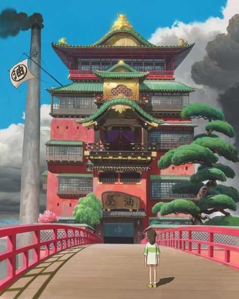 Studio Ghibli Films, Art Studio Ghibli, Chihiro Y Haku, Studio Ghibli Background, Ghibli Artwork, Animation Sketches, Studio Ghibli Movies, Studio Ghibli Art, Ghibli Art