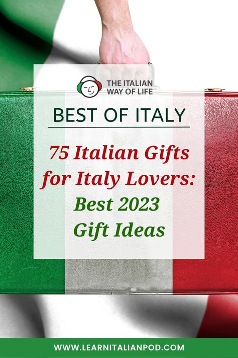 Unearth the perfect present with our list of 75 great Italian gifts for Italy lovers! Explore handcrafted artisanal products, delectable food, wine selections, and more. Let the charm of Italy inspire your gift-giving and your next trip. Perfect for friends and family who adore La Dolce Vita! #ItalianGifts #GiftGuide Italian Gifts For Men, Italian Gift Ideas, 2023 Gift Ideas, Italian Gift Baskets, Italian Coffee Maker, Italian Chocolate, Italian Gifts, Italian Olives, Italian Espresso