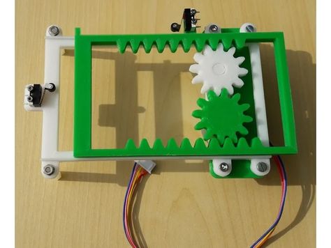 Linear Actuator / sliding mechanism for stepper motor 28BYJ-48How familiar are you with the gear wars?Print 4 spacers, 1 each of the others.The holes for the limit switches are 7mm apart and suitable for M2 screwsThe switch is h:6mm, w:6.5mm l:13mm without the lever.I used this as a start to build an automated cat feeder with web interface. The linear actuator opens the food container. I hope this is useful for your projects. If so, please leave a comment or post a make. Vertical Windows, Cool 3d Prints, Sliding Mechanism, Linear Actuator, Cnc Parts, 3d Printing Diy, 3d Cnc, Pc Parts, 3d Printing Projects