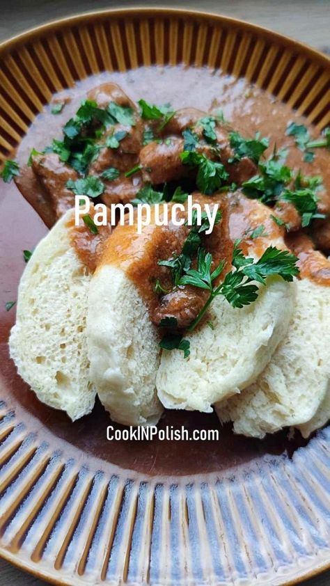 Pampuchy - Steamed Kluski - CookINPolish – Polish Food Recipes Easy Polish Recipes, Dessert With Fruit, Polish Food Traditional, Polish Food Recipes, Pear Soup, Creamy Horseradish, Poland Food, Spring Soups, Beef Goulash