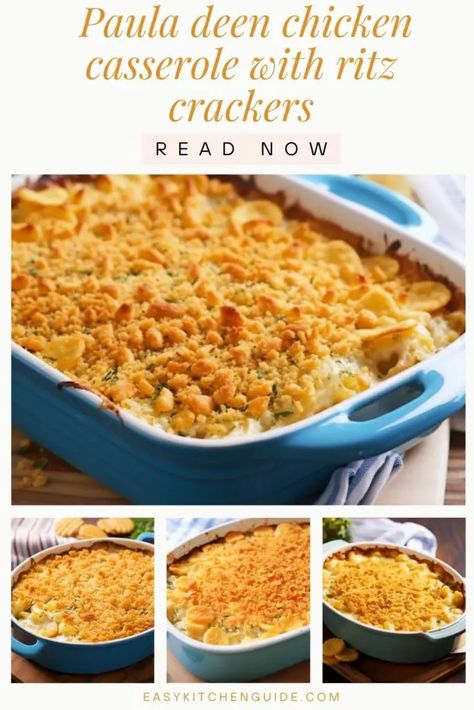 Crock Pot Ritz Cracker Chicken, Chicken And Rice Casserole Recipes With Ritz Crackers, Paula Deen Chicken Recipes, Paula Deen's Chicken Casserole, Paula Deans Chicken Casserole Recipes, Ritz Crackers Chicken Casserole, Chicken And Ritz Cracker Recipe, Paula Deen Recipes Casseroles, Paula Dean Chicken Casseroles