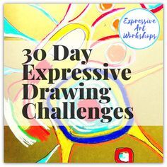 Art Therapy Challenge, Art Therapy Activities For Kids, Expressive Drawing, Art Methods, 30 Day Drawing Challenge, Drawing Challenges, Art Therapy Activities, Expressive Art, Therapy Activities