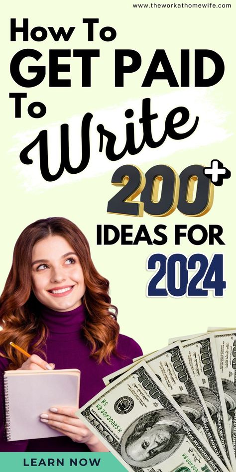 Ready to turn your writing skills into a full-time income? Explore 200+ writing jobs that let you earn money online. This guide is packed with ideas for freelance writers of all levels, from entry-level gigs to high-paying specialties! #WritingJobs #FreelanceLife #PaidToWrite Get Paid To Write, Paid To Write, Make Quick Money, Make Money Writing, Jobs From Home, Quick Money, Money Saving Challenge, Passive Income Ideas, Freelance Writing