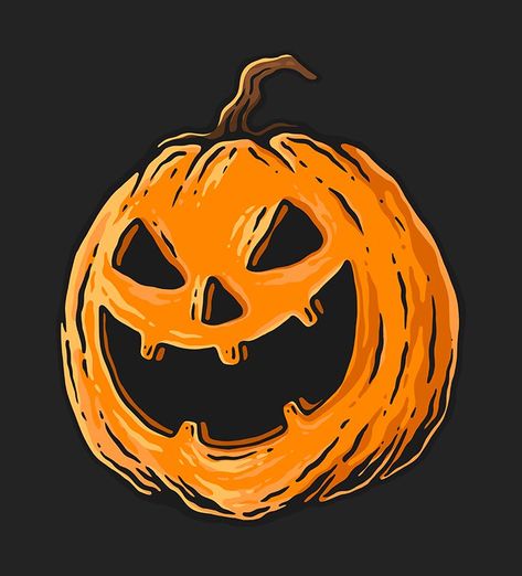 Labu Halloween, Halloween Drawings, Pumpkin Halloween, Halloween Design, Superhero Logos, Halloween Pumpkins, Illustrations, Halloween, Drawings