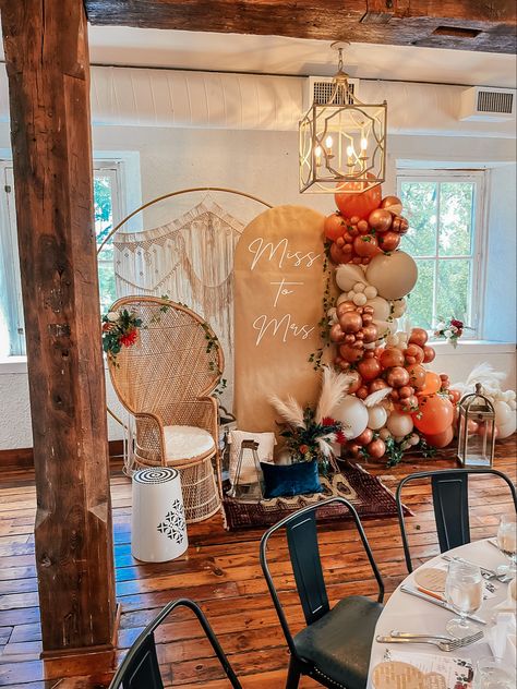 Boho Fall Wedding Shower Decorations, Bohemian Themed Bridal Shower Ideas, Copper Bridal Shower Decor, Rattan Bridal Shower Decor, Terracotta Boho Bridal Shower Decor, Peacock Chair Bridal Shower Ideas, Fall Boho Bridal Shower Ideas, Terracotta Bridal Shower Ideas, Boho Wedding Shower Decorations