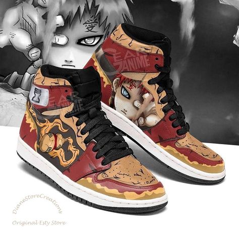 Sand Village, Anime Custom, Air Jordan 1s, Jordan Sneaker, Basket Style, Jordan 1s, Shoes Sport, Jordan Sneakers, High Sneakers