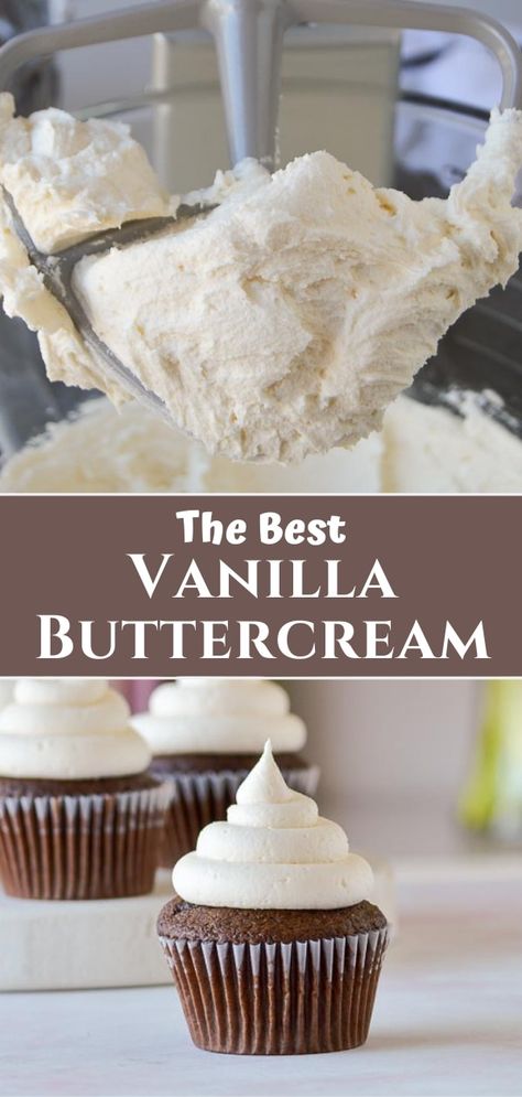 Buttercream Frosting Recipe Easy, American Buttercream Frosting, Vanilla Frosting Recipes, Buttercream Frosting Cake, Frosting Cake, American Buttercream, Frosting Recipes Easy, Cake Frosting Recipe, Slow Cooker Desserts