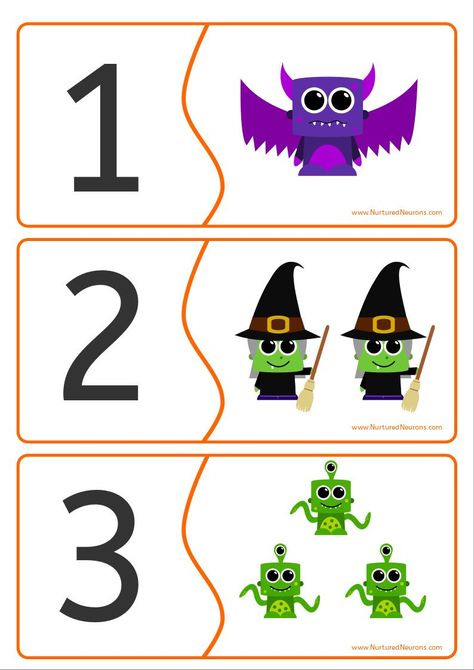 A cute Halloween math game where your kids will have to carefully count the monsters and watch them to the correct number card.  This preschool Halloween activity will help your little ones develop their counting and number recognition.  #HalloweenMath #PreschoolHalloween #HalloweenPrintables #PreschoolMath #HalloweenActivities Pre K Halloween Math Activities, Spider Web Counting Mats, Halloween Math Activities Toddlers, Preschool Halloween Activities Learning, Halloween Math Activities For Toddlers, Halloween Math For Toddlers, Halloween Preschool Math Activities, Preschool Halloween Activities And Games, Halloween Counting Preschool