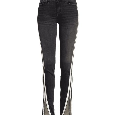 These Stylish Black Flare Jeans From Rag & Bone Are Highlighted By A Striking White Stripe Along The Sides, Adding A Modern Touch. The Wide-Leg Design Ensures A Comfortable And Fashionable Fit, Perfect For Elevating Your Everyday Look. Black Flare Jeans, Bone Jeans, Black Flare, Leg Design, Side Stripe, Rag & Bone, Everyday Look, Flare Jeans, White Stripe