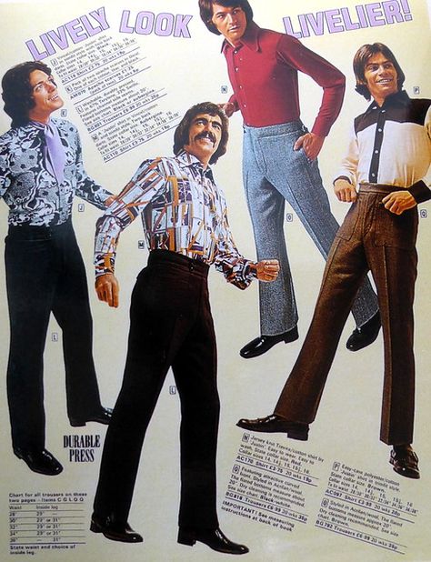 hunks from 70s magazine ads | Jo Gemmell | Flickr 1970s Uk, 70s Men Fashion, 1960s Fashion Mens, 1970s Mens Fashion, 70s Mens Fashion, 1970s Men, Groovy Fashion, Outrageous Fashion, Ugly Outfits