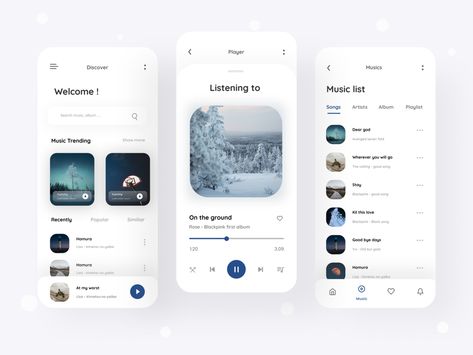 Streaming App Design, Music Player Ui Design, Music App Ui Design, Music Ui Design, Best Music Apps, Iphone Music Player, Music Ui, Interface App, Desain Ux