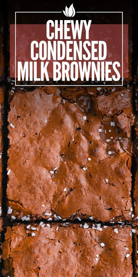 These Condensed Milk Brownies are extra chocolatey and fudgy, with a thick, moist, and chewy texture. Plus, they're easy to whip up! Condensed Milk Brownies, Baileys Hot Chocolate, Perfect Brownie Recipe, Milk Chocolate Recipes, Condensed Milk Cake, Perfect Brownies, Milk Dessert, Ice Cream Cups, Environmental Scientist