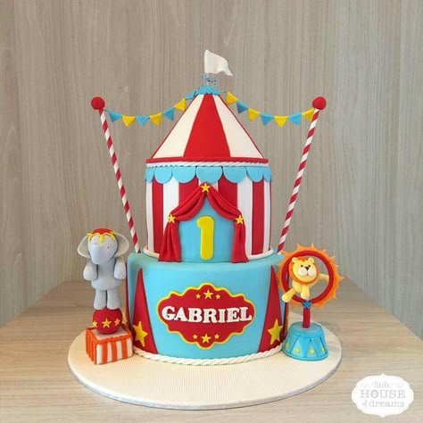 Circus 1st Birthday Cake, Circus Theme Cake 1st Birthdays, Carnival 1st Birthday Cake, Carnival Theme Cake 1st Birthdays, Circus Themed Cake, Circus Party Cake, Carnival Cake Ideas, Circus Cake Ideas, Carnival Theme Cake