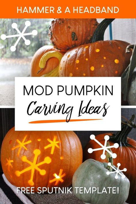 If you’re trying to create a mid-century style Halloween front porch, you need pumpkin carving stencils with serious retro vibes. And nothing says mid-century modern like Sputniks and mod cats! Click for free Sputnik and mod cat pumpkin carving stencils. Perfect for any vintage, modern or mid-century house, these retro jack o’lanterns are fun and easy to carve. #halloweendecor #pumpkincarving #midcenturymodern Modern Pumpkin Carving, Cat Stencils, Cat Pumpkin Stencil, Free Pumpkin Carving Stencils, Cat Pumpkin Carving, Pumpkin Carving Stencils Free, Pumpkin Carving Stencils, Modern Thanksgiving, Carving Stencils