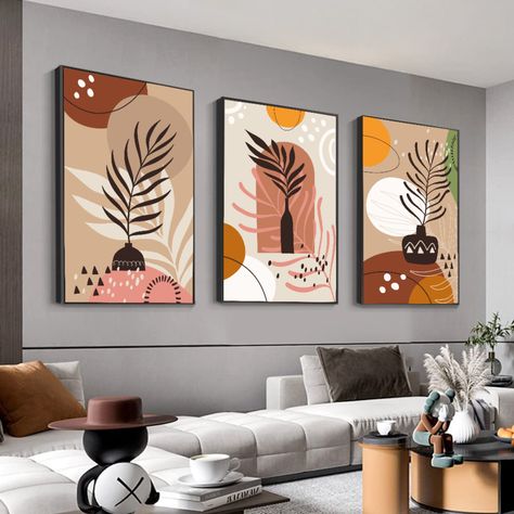 modern art print,digital download, boho art print, neutral modern wall art, set of 3, orange, beige, boho design Boho Canvas Art, Boho Art Painting, 3 Piece Art, Boho Painting, Beige Boho, Modern Art Print, Geometry Art, Wall Art Set Of 3, Boho Design