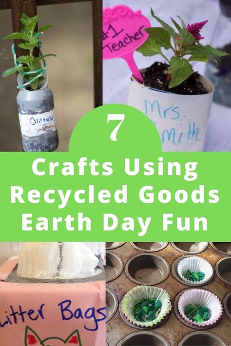 Earth Day Recycle Projects Ideas, Earth Day Recycled Crafts, Earth Day Projects Recycled, Earth Day Recycle Projects, Crafts Using Recycled Materials, Recycle Craft Projects, Reuse Crafts, Recycling For Kids, Diy Recycled Projects