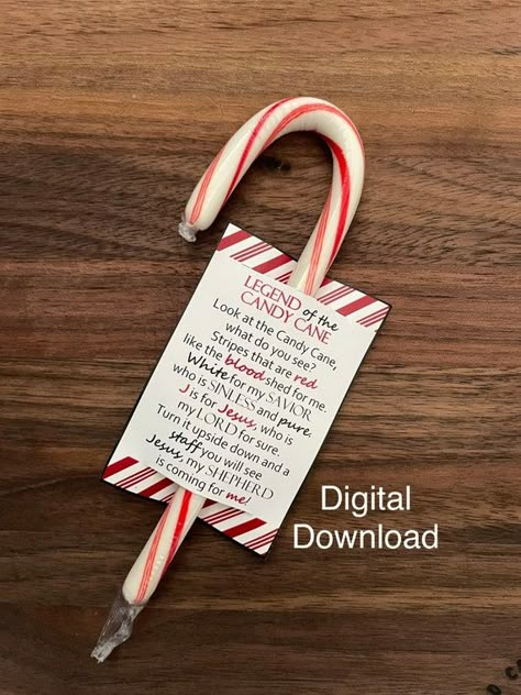 Legend Of The Candy Cane, Candy Cane Poem, Candy Cane Legend, Candy Cane Cards, Candy Cane Gifts, Candy Cane Crafts, Christmas Bookmarks, True Meaning Of Christmas, Christmas Jesus