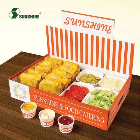 Sandwich Catering, Catering Box, Sunshine Food, Paper Container, Takeaway Packaging, Food Paper, Burger Box, Go Food, Kraft Packaging