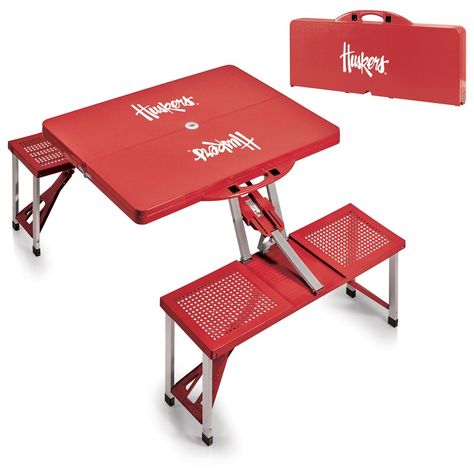 Table With Bench Seat, Cooking Ideas Recipes, Portable Picnic Table, Fold Out Table, Folding Picnic Table, Beach Backyard, Baylor Bear, The Picnic, Plastic Table