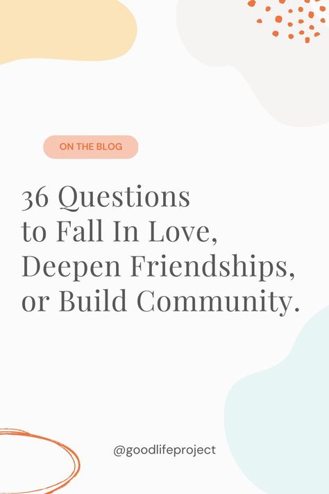 Questions To Fall In Love, Questions To Ask People, 36 Questions, Love Questions, Dating Ideas, Wish Board, Build Relationships, People Fall In Love, Tips For Success