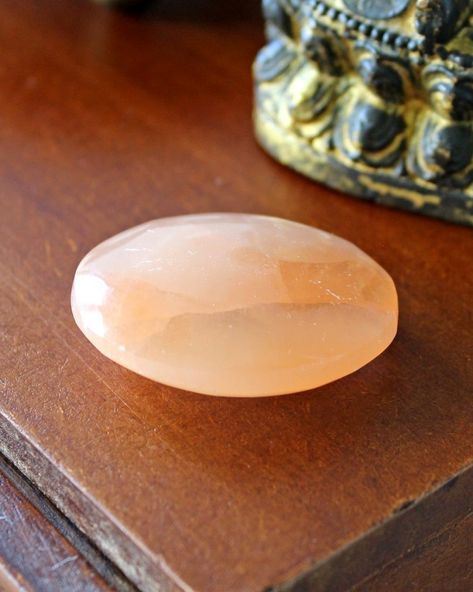 Peach selenite palm stone Crystals For Creativity, Peach Selenite, Blog Post Topics, Displaying Crystals, Feng Shui Decor, Spiritual Cleansing, Orange Crystals, Creative Block, The Creative Process