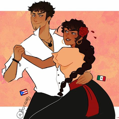 Spain Character Design, Mexican Man Drawing, Puerto Rico Art Drawing, Hispanic Woman Art, Hispanic Oc Art, Mexican Girl Drawing, Latino Oc, Latina Oc Art, Latino Character Design