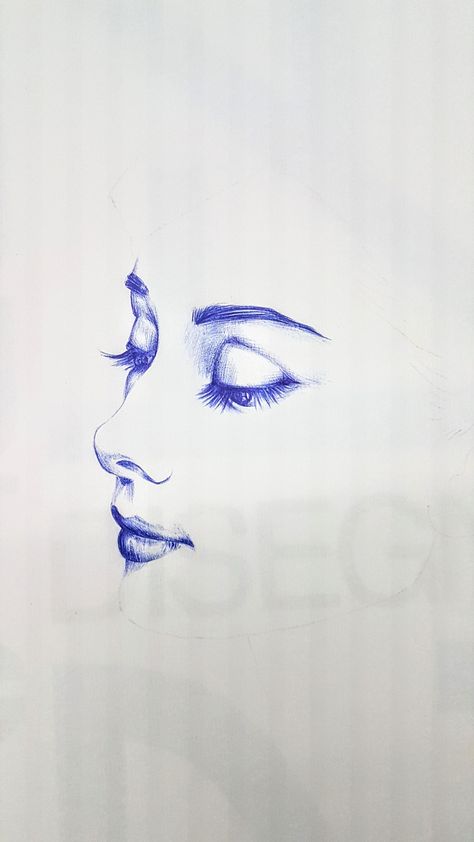 Biro Drawing Simple, Blue Pen Drawing Easy, Pen Art Drawings Simple, Drawing Simple Doodle, Ballpoint Pen Drawing Simple, Simple Pen Drawings, Pen Sketches Simple, Pen Drawing Simple, Simple Doodle Ideas