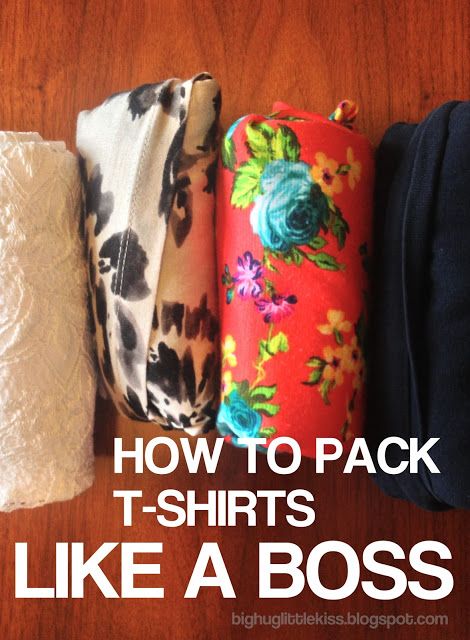 How to Pack T-Shirts Like a Boss- best packing tip EVER! Ready for that road trip now! How To Pack A Lot In A Small Suitcase, Vacation Suitcase, Frugal Travel, Astuces Diy, Big Hug, Voyage Europe, Box Packing, Packing Tips For Travel, Travel Bugs