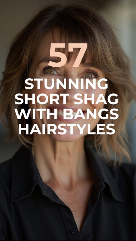 Click for More ➡️ | Save for Later ❤️ Ready to upgrade your hairstyle? Explore Short Shag with Bangs Hairstyles that are taking 2025 by storm. Discover the perfect blend of edgy and chic with these effortlessly stylish cuts that add volume and flair to any look. #ChoppyBob #BobHaircut #HairInspo2025 #LayeredHair Short Shag Bob, Short Shag With Bangs, Shag With Bangs, Short Shag Hairstyles, Short Shag, Bangs Hairstyles, Choppy Bob, Shag Hairstyles, Your Hairstyle