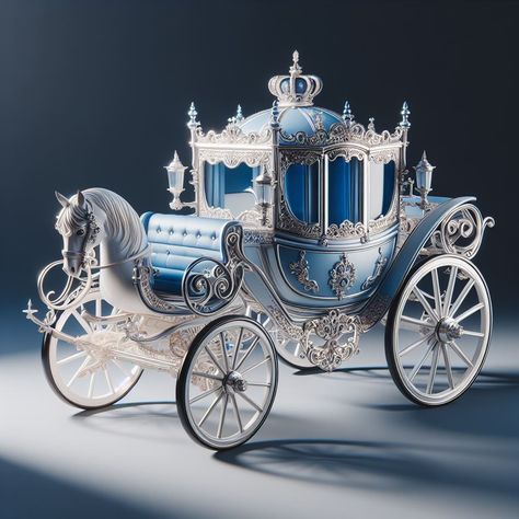 White Carriage, Fantasy Vehicles, Dnd Magic, Cinderella Carriage, Hall Of Mirrors, Magic Items, Royal Aesthetic, Glamour Nails, Maria Clara